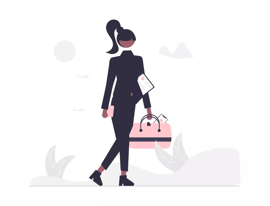 Illustration d'une femme d'affaires représentant l'expérience professionnelle